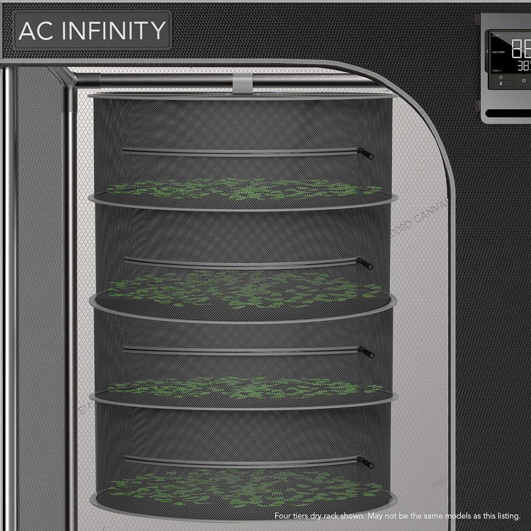 AC Infinity Kräuter-Trockengestell, 4-lagiges Hängenetz für Pflanzen, Samen und Knospen, 61 cm Durch