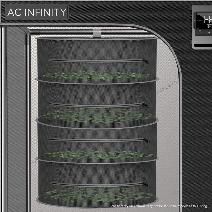 AC Infinity Kräuter-Trockengestell, 4-lagiges Hängenetz für Pflanzen, Samen und Knospen, 61 cm Durch