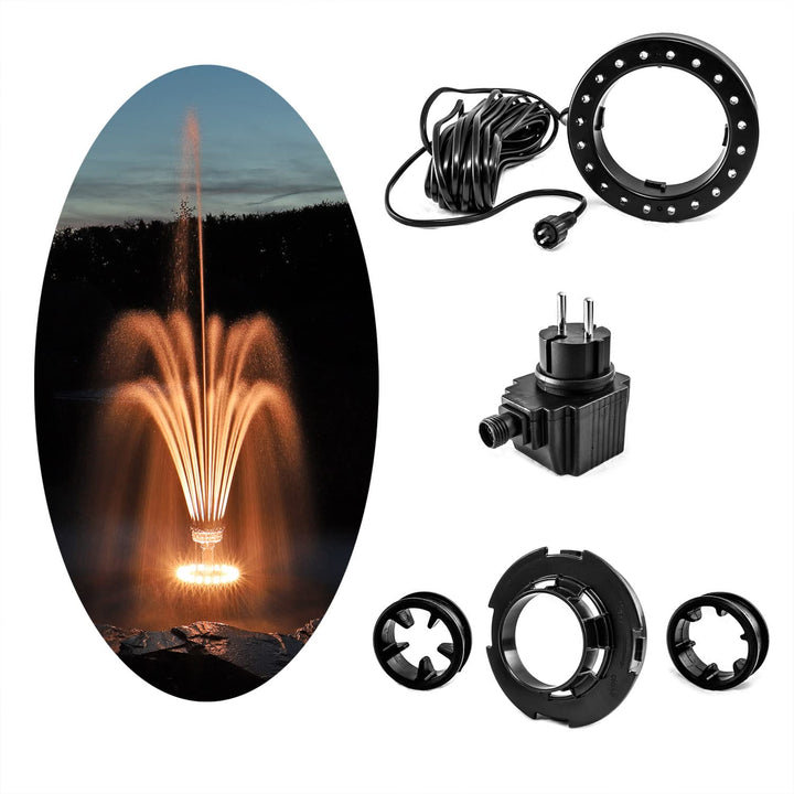 CLGarden Fontänenbeleuchtung LED Ring LEDR20 Beleuchtung für Fontäne Schaumsprudler Wasserspiel Spri