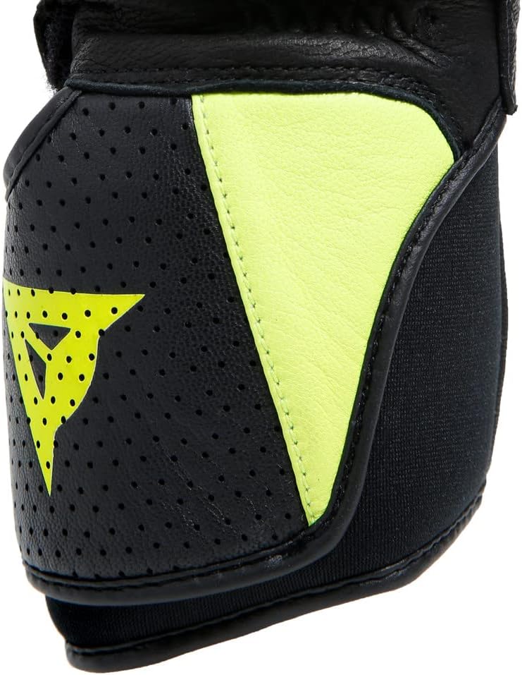 Dainese Impeto D-Dry Handschuhe Leder Motorradhandschuhe Damen Herren Schwarz/Fluo-Gelb M M schwarz/