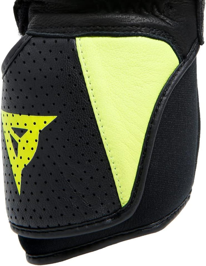 Dainese Impeto D-Dry Handschuhe Leder Motorradhandschuhe Damen Herren Schwarz/Fluo-Gelb M M schwarz/