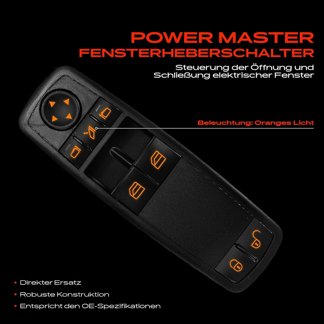 Frankberg Fensterheberschalter Vorne Links für A-Klasse W169 A150 A160 A170 A180 A200 2004-2012 1698
