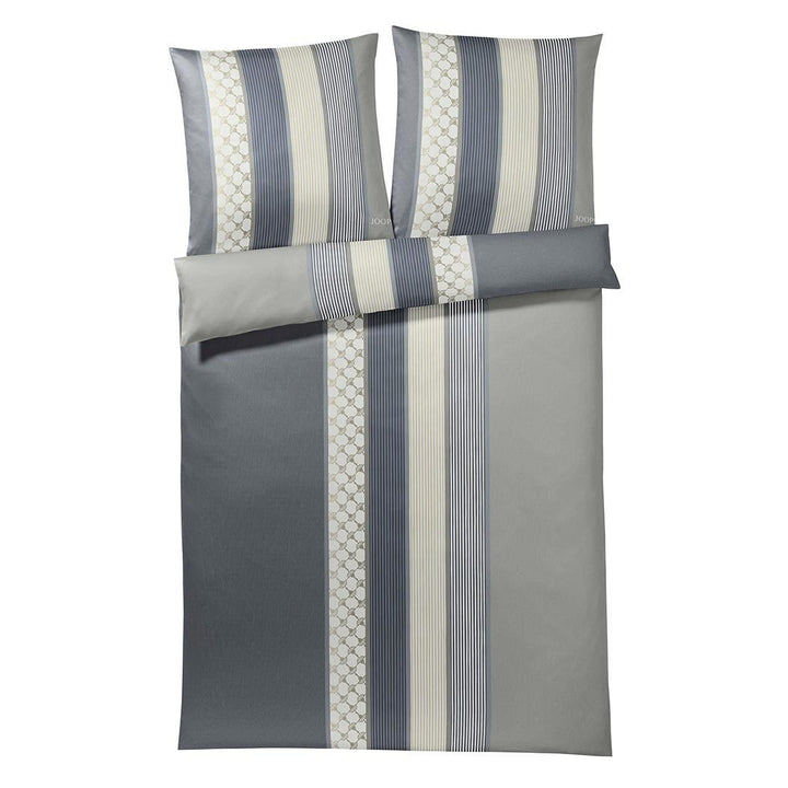 Joop! Bettwäsche Cornflower Stripes | 9 deep Coal - 155 x 200 cm