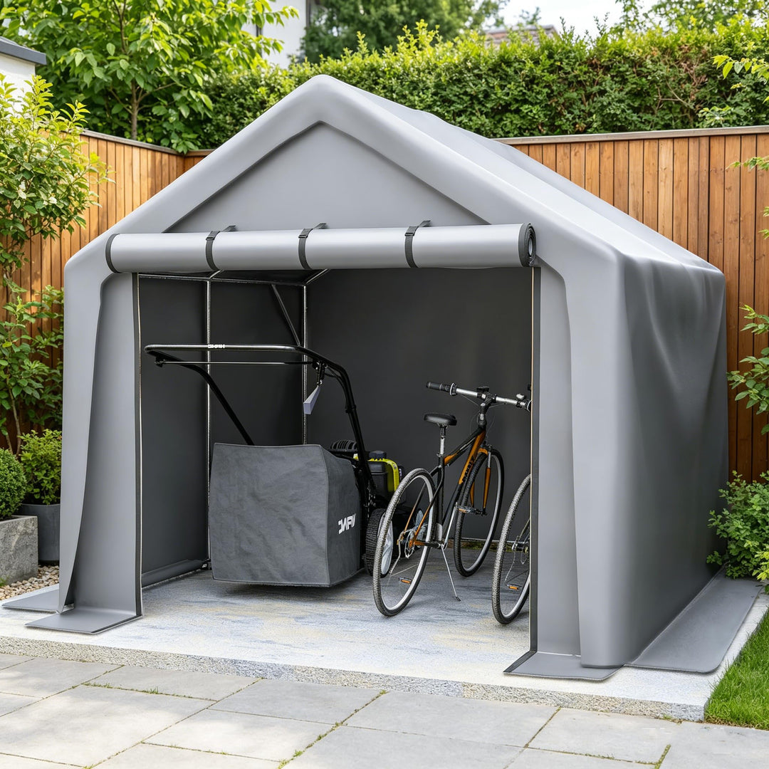 Ball & Cast Fahrradgarage, Motorrad Garage mit UV-Schutz PE-Dach | Motorradgarage, Zeltgarage Wetter