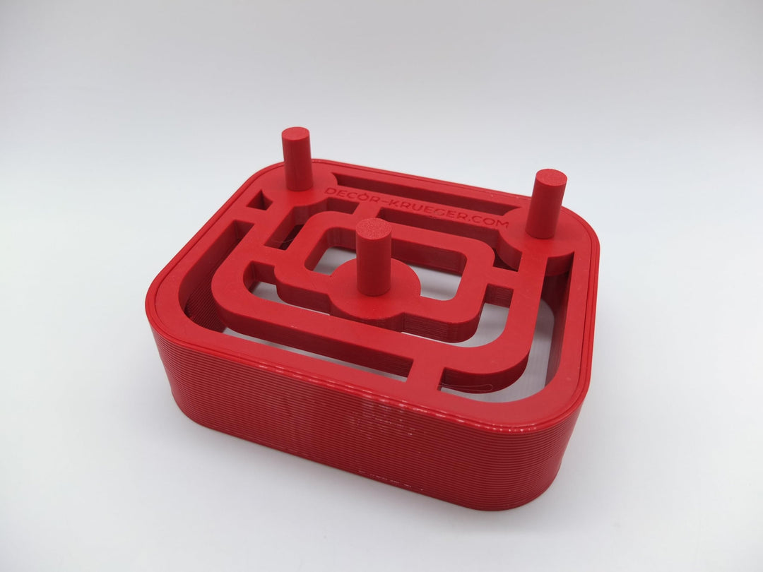 Halter Aufsteller für KitchenAid Standardaufsätze Rührelemente für 3 Aufsätze Art Deco Stil (Red), R