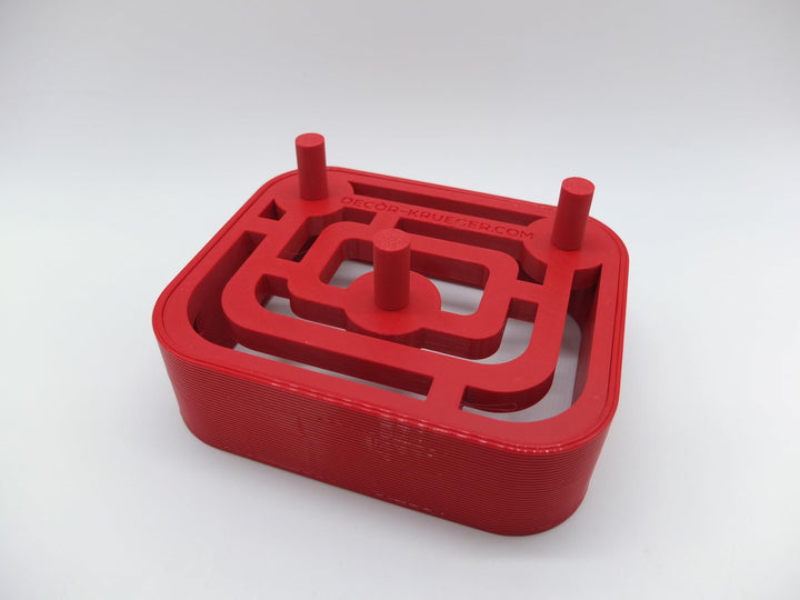 Halter Aufsteller für KitchenAid Standardaufsätze Rührelemente für 3 Aufsätze Art Deco Stil (Red), R