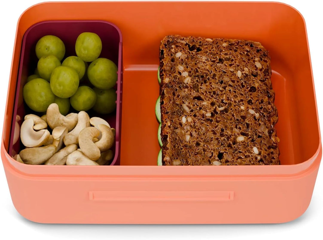 ergobag Brotdose mit Trennfach, BPA-frei, Spülmaschinenfest Tiger - Orange Tiger - Orange One Size,