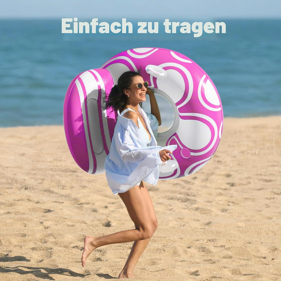 Sloosh aufblasbare Pool Float mit grosser Rückenlehne, Riesige Wasser Pool Luftmatratze Pool Schwimm
