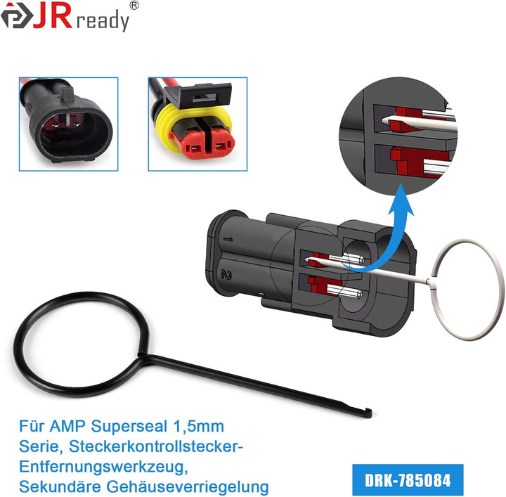 JRready ST5211-05 5PCS Auspinnwerkzeug Kit For Weather-Pack Metri-Pack Serie Steckverbinder Deutsch