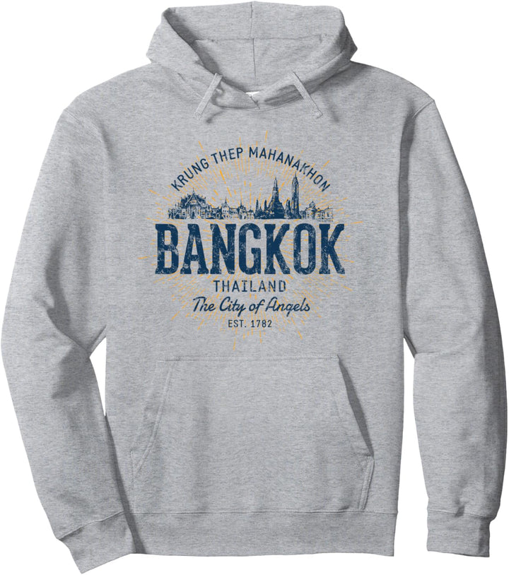 Thailand Retro-Stil Vintage Bangkok Pullover Hoodie
