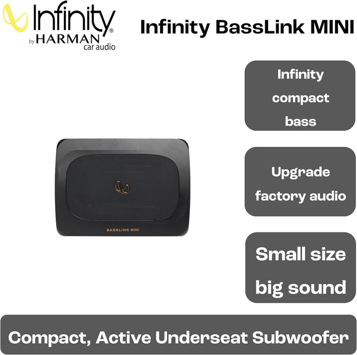 Infinity Basslink Mini - Powered 6x8 Untersitz-Subwoofer - Titan