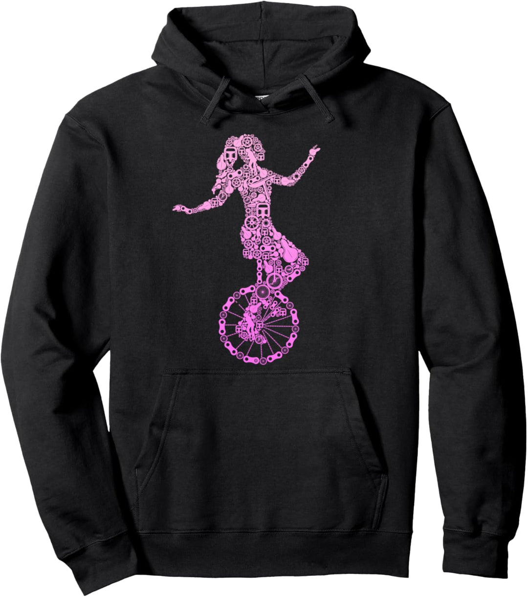 Einrad Mädchen Unicycle Einradfahrerin Kinder Pullover Hoodie