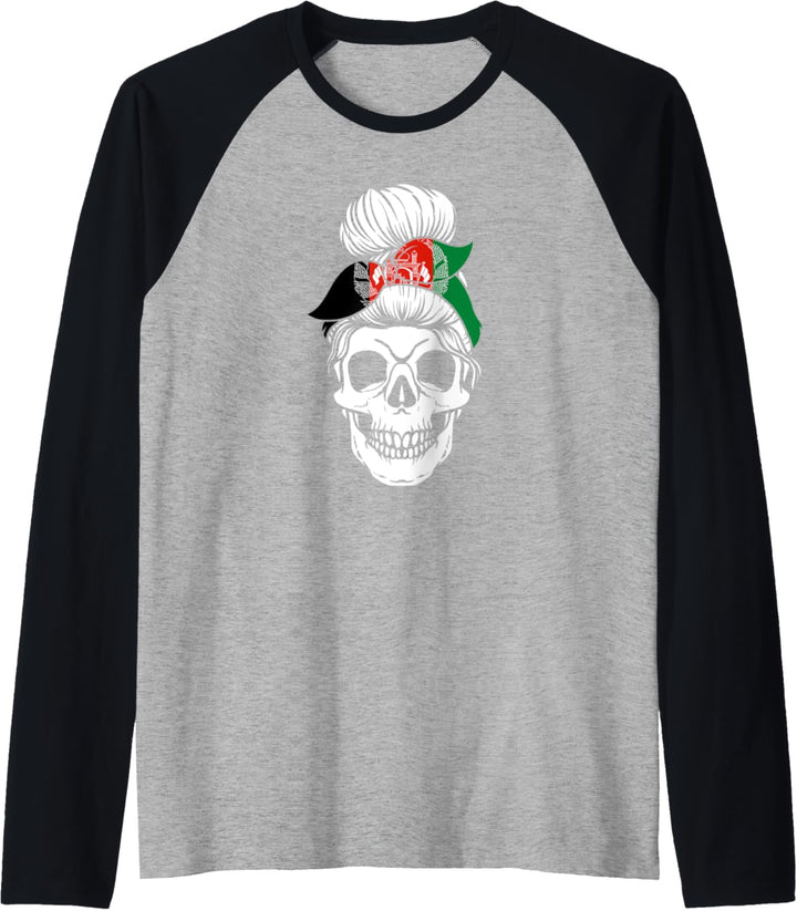 Nationalität Herkunft Land Staat - Totenkopf Afghanistan Raglan