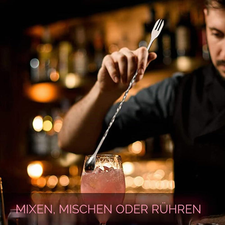 Cocktail Stössel Aus Edelstahl Mit Stössel Rührlöffel,Zitronen Stampfer Eisstössel Muddler Zum Maisc