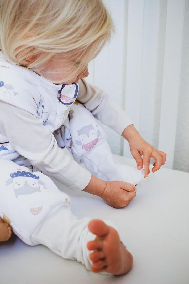 TupTam Schlafsack mit Füssen – Ganzjahresschlafsack Baby 2.5 TOG aus Baumwolle, OEKO-TEX zertifizier