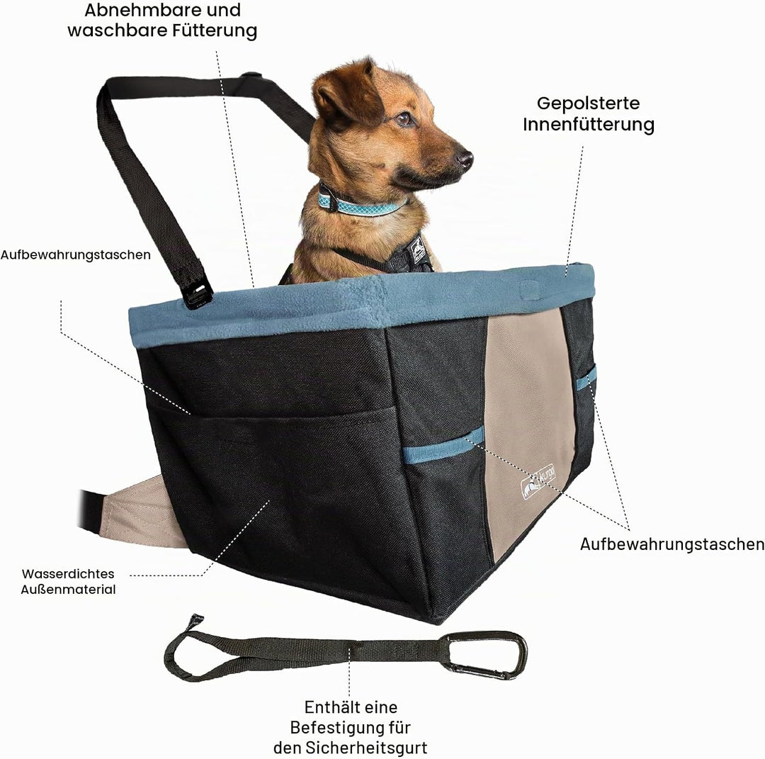 Kurgo Rover Hunde-Autositz, Inklusive Autogurt, Einfache Montage, Für Hunde bis zu 9 kg empfohlen, S