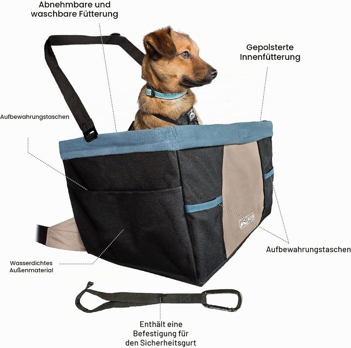 Kurgo Rover Hunde-Autositz, Inklusive Autogurt, Einfache Montage, Für Hunde bis zu 9 kg empfohlen, S