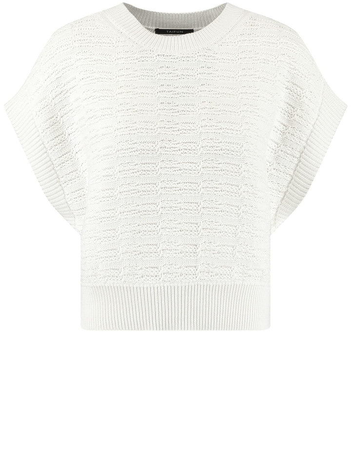 Taifun Damen 472401-15301 Pullunder 40 Offwhite, 40 Offwhite