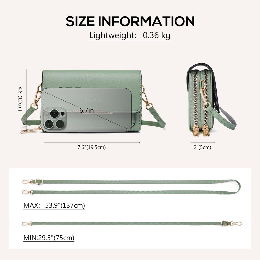 Roulens Klein Handy Umhängetasche,Damen Kleine Umhängetasche,PU Leder Crossbody Schultertasche Reise