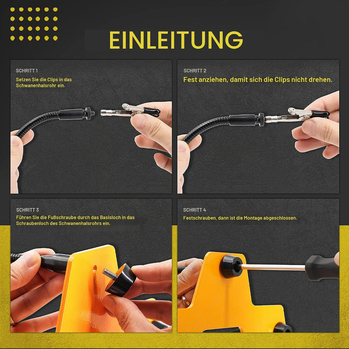 Fstop Labs Kotto LED beleuchtet Lupe dritte Hand Löten Leiterplattenhalter Werkzeug fünf Arme helfen