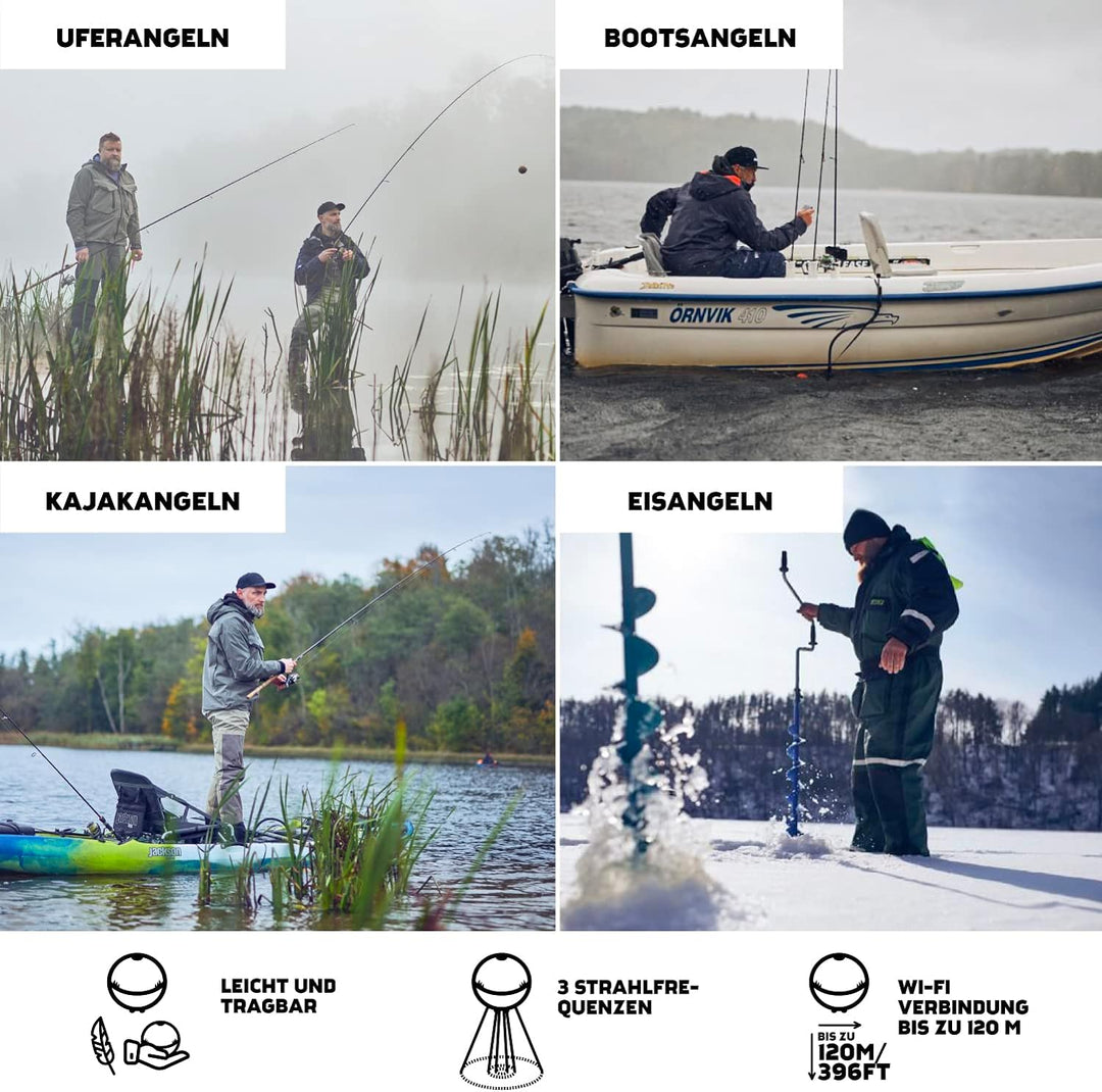 Deeper Chirp+2 Auswerfbarer und portabler GPS-gestützter-Fischfinder mit Langer Betriebsdauer und Na