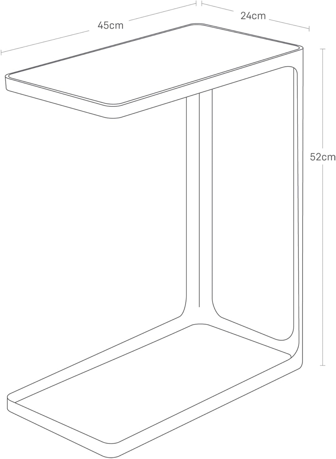 Side Table - Frame - black Schwarz One Size, Schwarz One Size