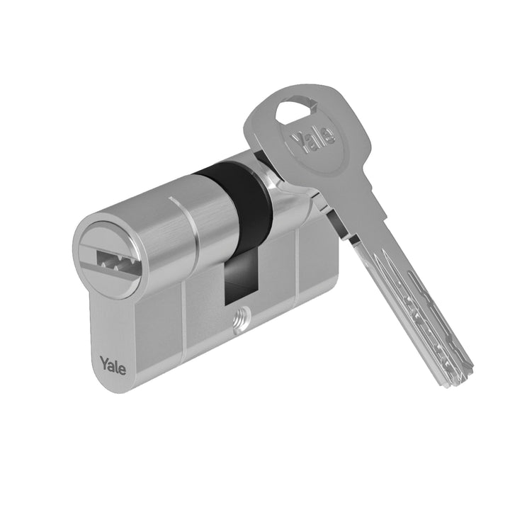 Yale Europrofil Doppelzylinder 2100, Not- & Gefahrenfunktion, 30/30, Nickel satiniert 30x30 mm, 30x3