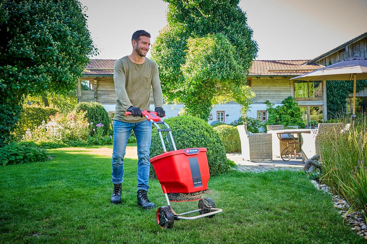 Einhell Akku-Streuwagen GE-SR 18/22 Li-Solo Power X-Change (18 V, 22 L, max. 6 m Streubreite, 6-stuf