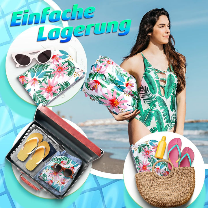 Luftmatratze Pool XL, 2 Stück Wasserhängematte Erwachsene, 4 in 1 Luftmatratze Wasser Pool Zubehör S