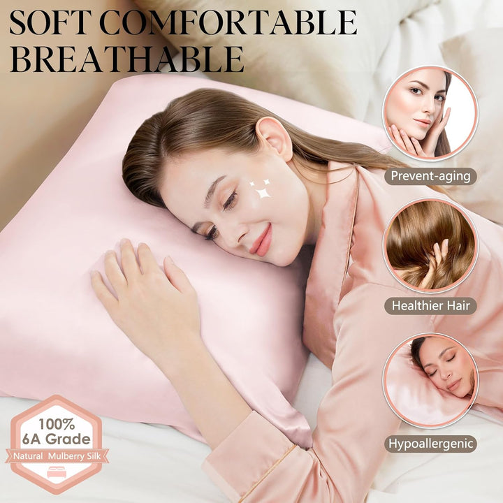 Seidenkissenbezug Jaciu Silk Pillowcase 21 Momme beidseitiger Seidenkissenbezug Kissenbezug Versteck