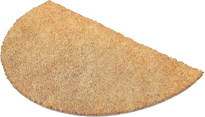 Carpido rutschfeste Kokosmatte - 60 x 90 cm Halbrund Natur - Nachhaltige Naturfaser für den überdach