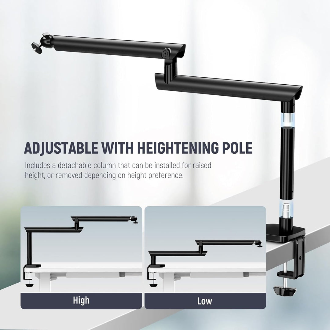 NEEWER Mikrofonständer Boom Arm, Low Profil Microphone Halter, Tischhalterung mit Kugelkopf 3/8Zoll