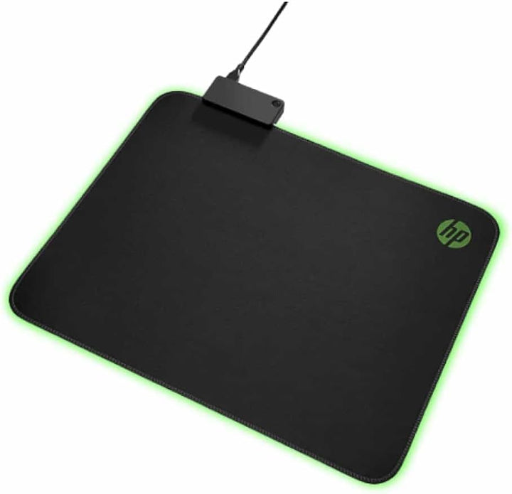 HP Pavilion Gaming Mauspad 400 (LED-Beleuchtung, integrierter USB-Anschluss, 350 x 280 mm) schwarz,