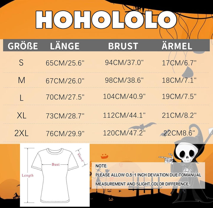 Damen Halloween KüRbisgesicht T-Shirt Frauen KüRbis Shirt Herbst Karneval Shirts L Orange2, L Orange