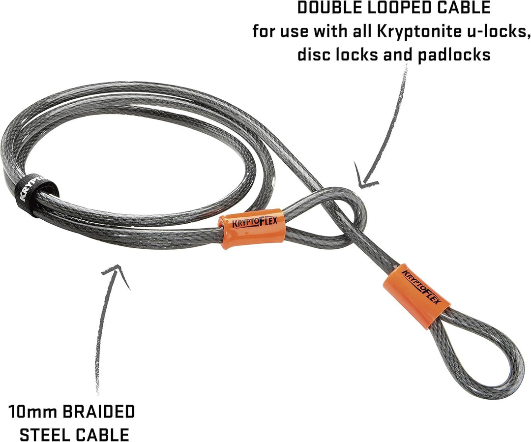 Kryptonite Evolution LITE Mini-6 (7x15, 2cm) Fahrradschloss, Orange, 7 x 15,2 cm Fahrradschloss + Sc