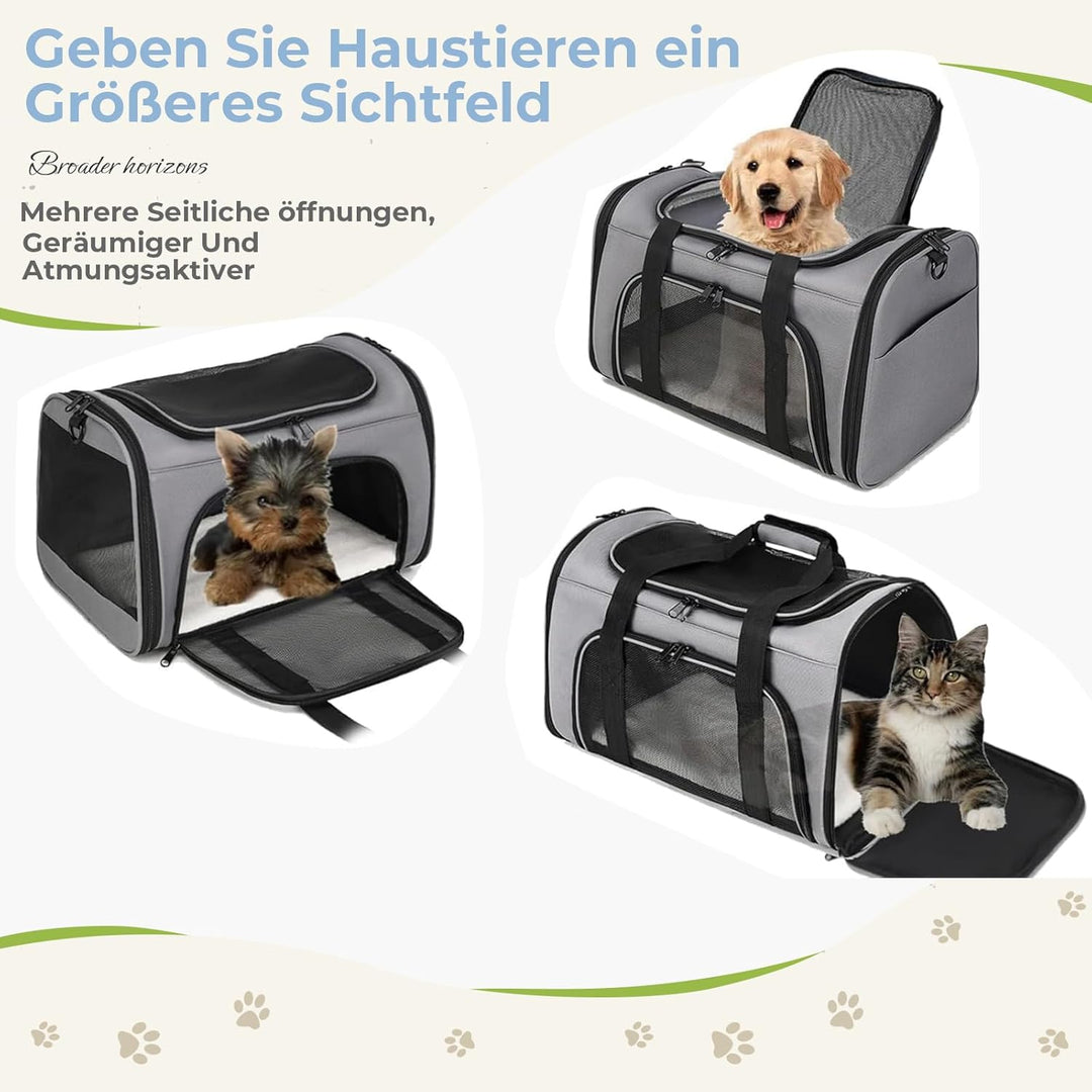 Bibykivn Transporttasche für Katze Hund, Katzentransportbox, Hundebox Faltbar Hundetasche Transportt