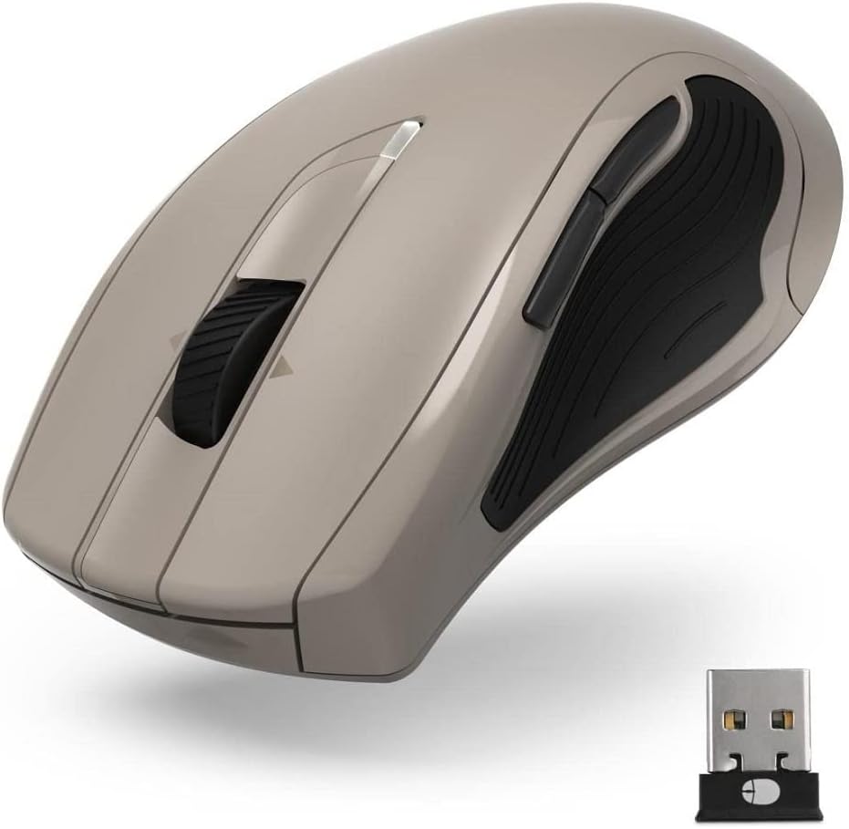 Hama Computermaus kabellos (Funkmaus mit 7 Tasten, Geräuschlose Laserfunkmaus für PC, Laptop und Not