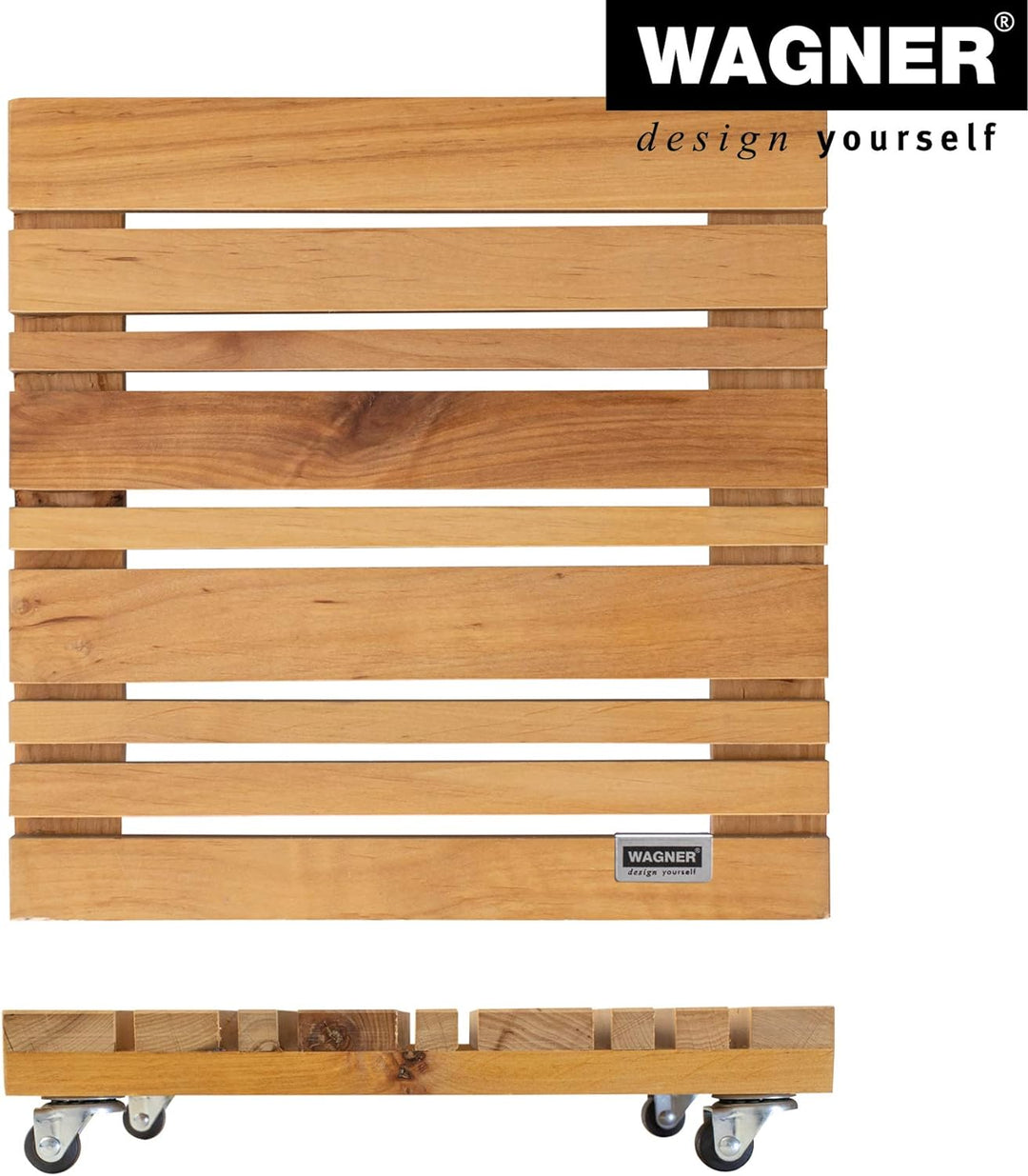 Wagner Pflanzenroller FENG Shui 28 x 28 x 5,5 cm I Pflanzenroller für Innenbereich I Blumenroller au