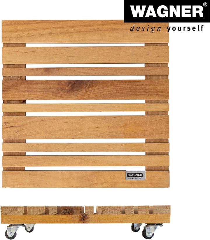 Wagner Pflanzenroller FENG Shui 28 x 28 x 5,5 cm I Pflanzenroller für Innenbereich I Blumenroller au