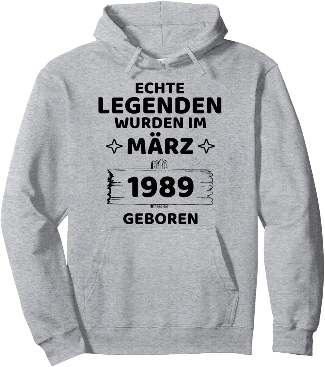 Geburtstag Jahrgang 1989 März Design Pullover Hoodie