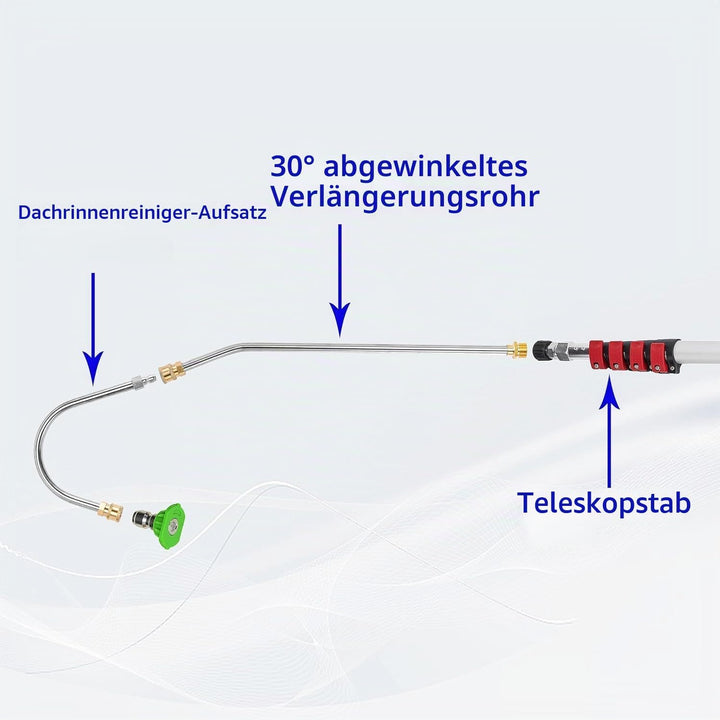 M MINGLE Teleskop-Hochdruckreiniger-Zauberstab, 6 m, Aluminium, Hochleistungsreiniger, Teleskop-Sprü