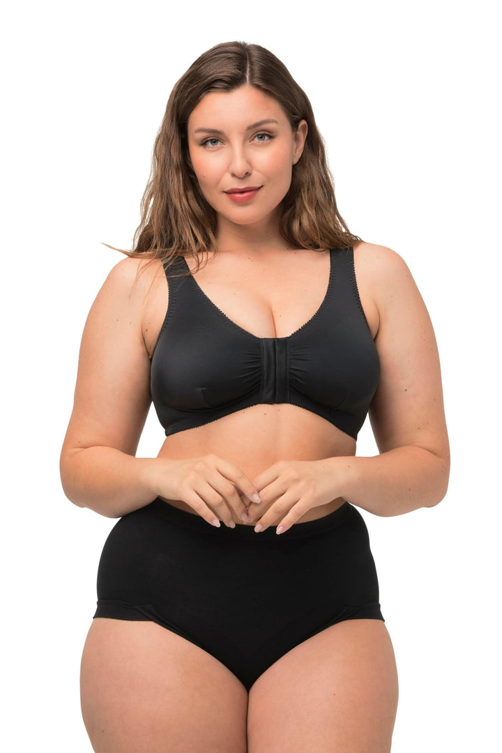 Ulla Popken Damen Basic-v-Shirt T 62-64 Schwarz, 62-64 Schwarz