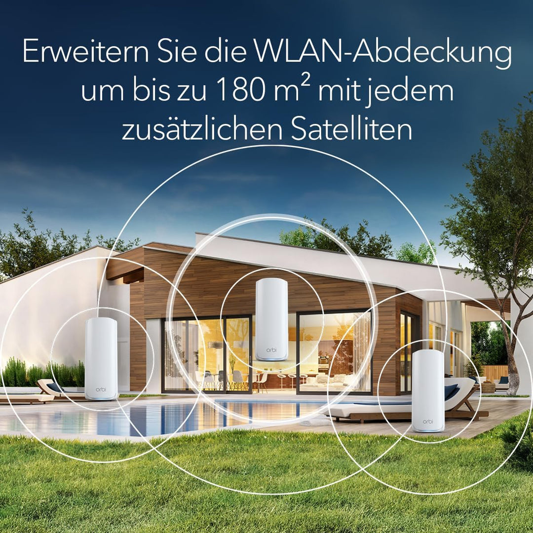 NETGEAR Orbi Serie 770 | Mesh WiFi 7 Satellit | RBE770 | Kompatibel mit Orbi Serie RBE772 und RBE773