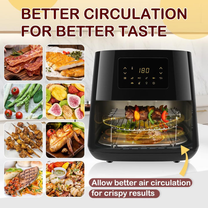 BYKITCHEN Airfryer xxl Zubehör für Philips 6,2L / COSORI 5,5L, Heissluftfritteuse Zubehör Passt für