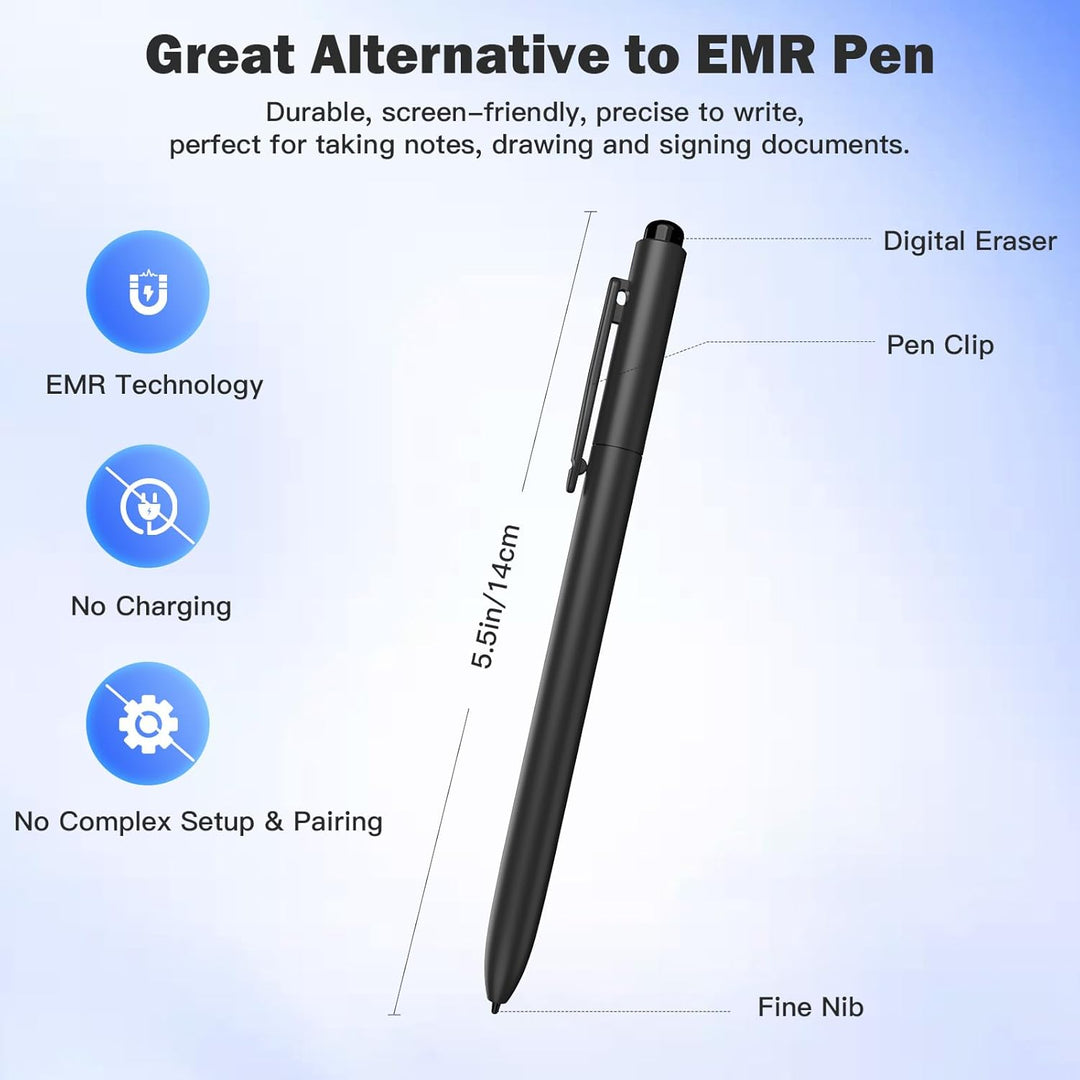 TiMOVO EMR Stift Kompatibel mit Remarkable 2, Digitaler Stift für Remarkable mit Radiergummi, Neigun