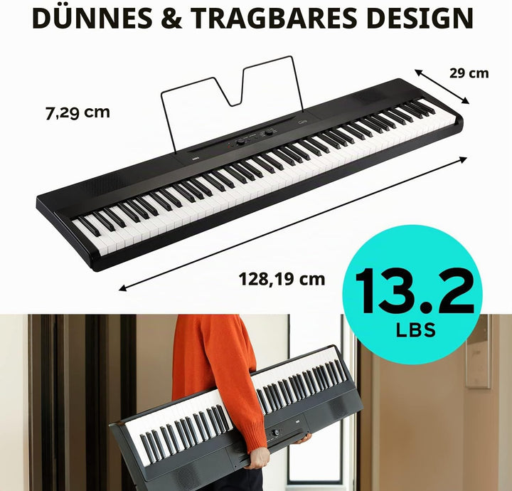 Korg - Liano L1 - Portable Digital Piano with Premium Soft-Touch Keyboard - Black Schwarz, Schwarz