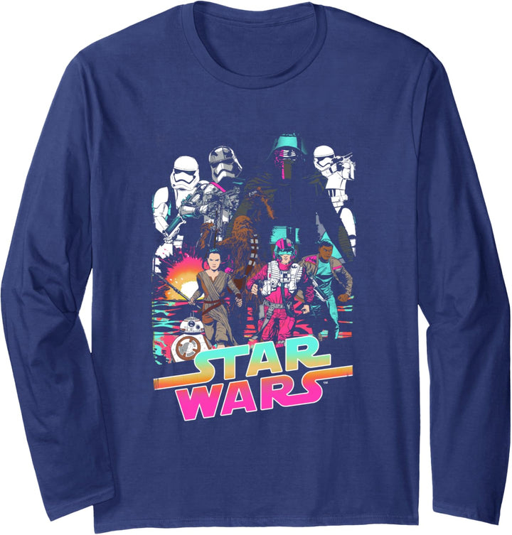 Star Wars Movie Poster Episode 7 Kylo Ren & Rebels Langarmshirt