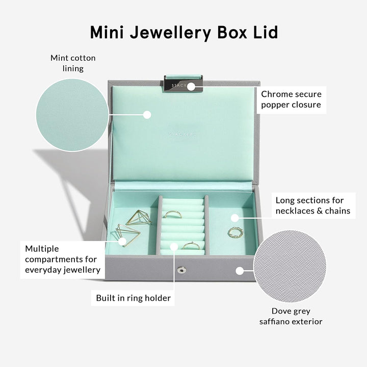 Stackers Grau Mint Mini Schmuckschatulle