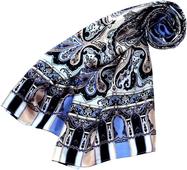 Lorenzo Cana Herren Seidenschal aufwändig bedruckt Paisley Muster Schal 100% Seide 50 x 165 cm harmo