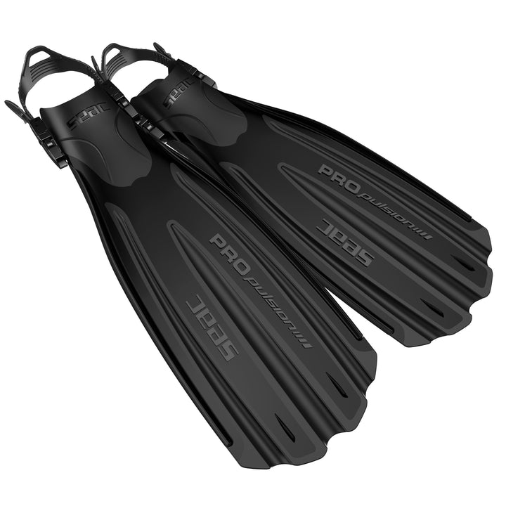 Seac Propulsion, Tauchflossen mit verstellbarem Riemen Schwarz 37/39, Schwarz 37/39